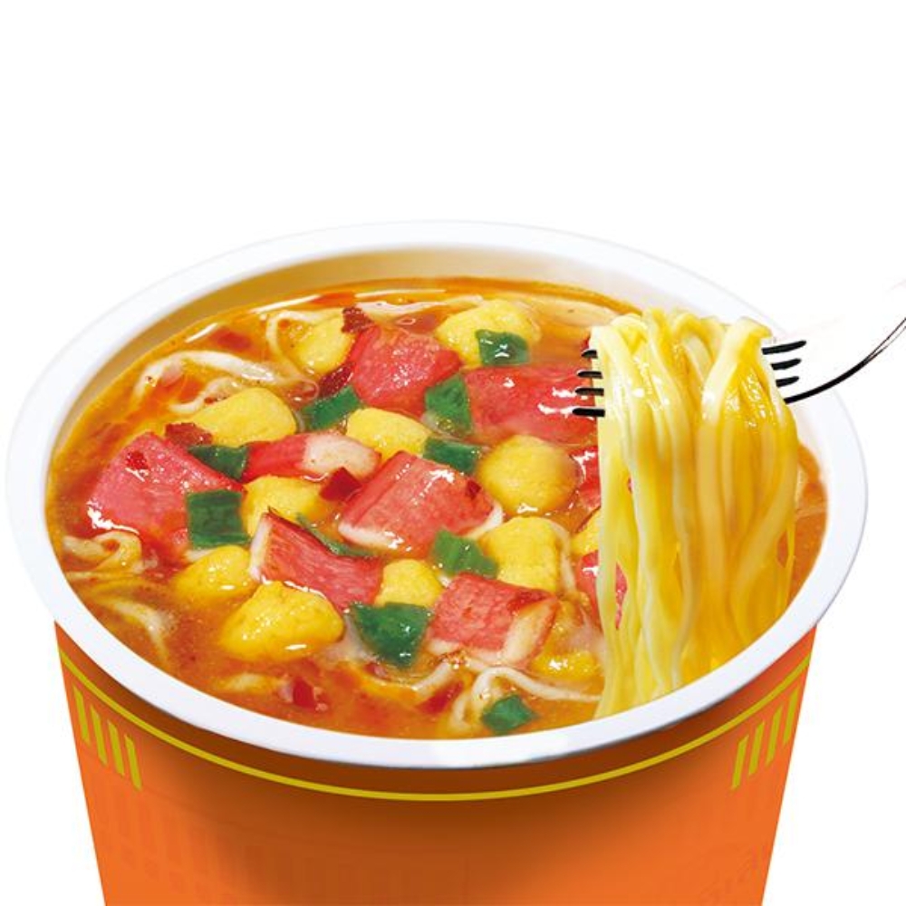 Thùng mì ly Nissin Cup Noodles hương vị Tom Yum/hải sản/cua sốt cay Singapore/sườn chanh67g/71g/74g