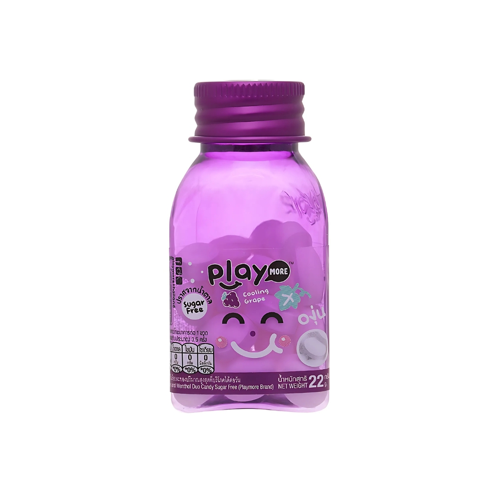 Kẹo the Playmore vị dưa hấu/xí muội/táo/nho/chanh mật ong/bạc hà/đào/dâu tây/xôi xoài hũ 22g