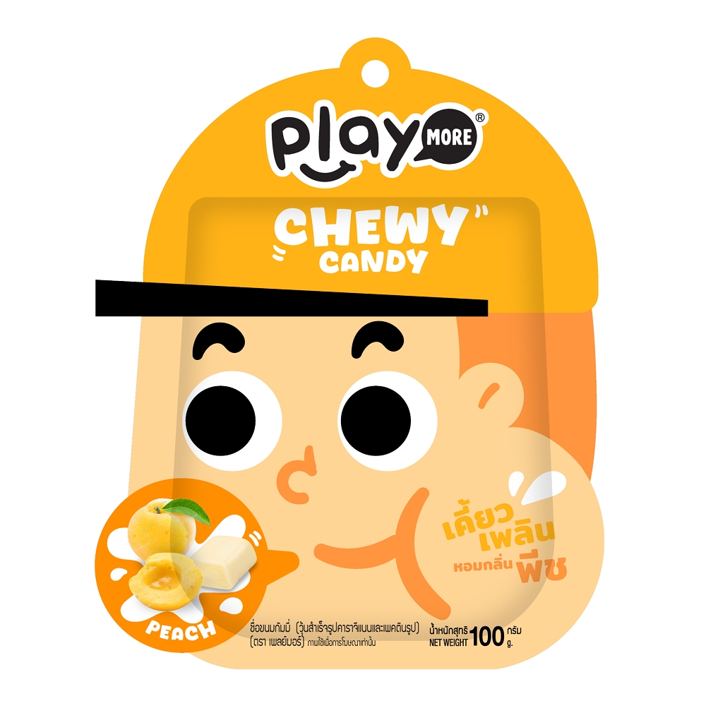 Kẹo mềm Playmore hương dâu/đào/cola 100g/gói
