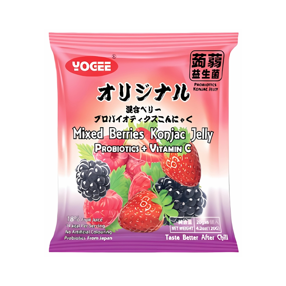 Thạch Konjac Probiotic hương vị đào/trái cây hỗn hợp 120g