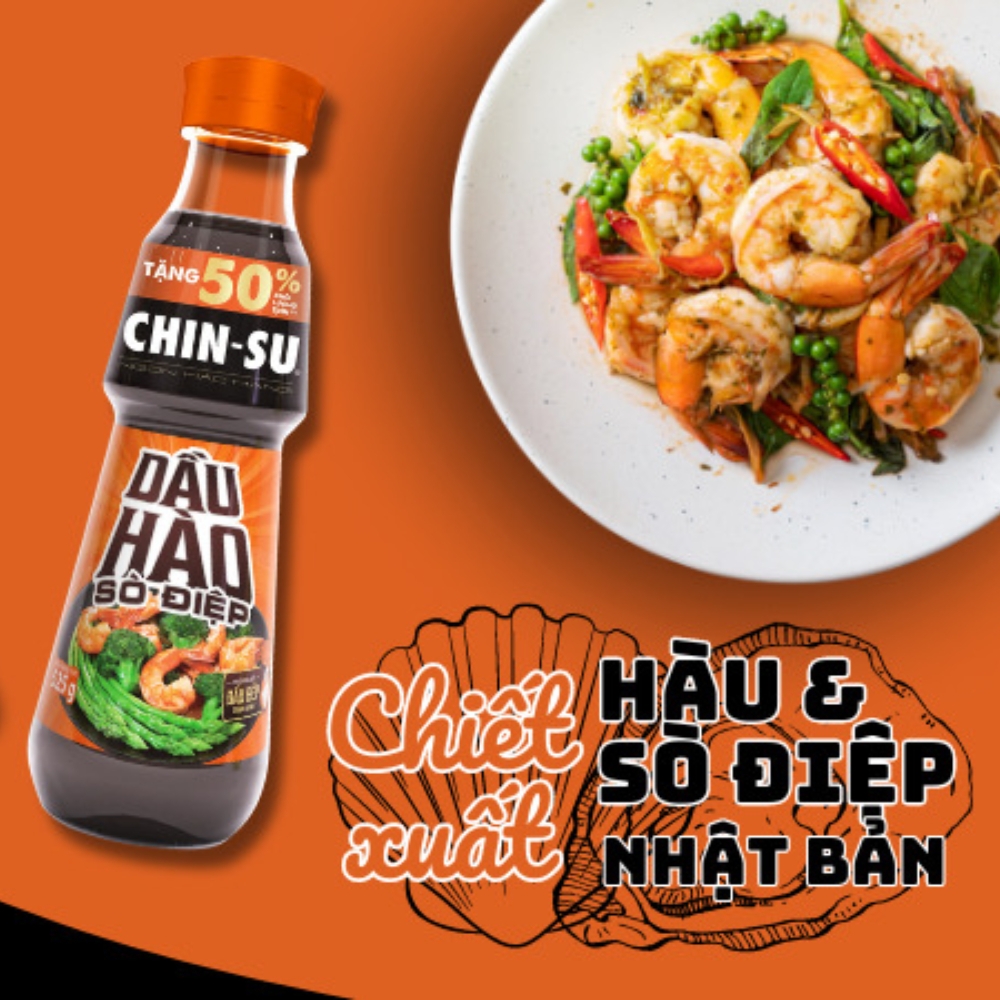 Thùng Dầu hào Chin-su sò điệp 150/525ml