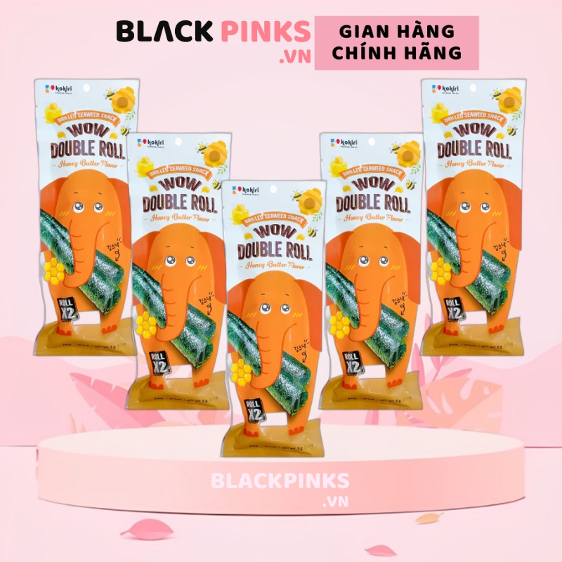 Combo 5 gói snack rong biển Kokiri con voi vị cay/bơ mật ong/truyền thống 5g