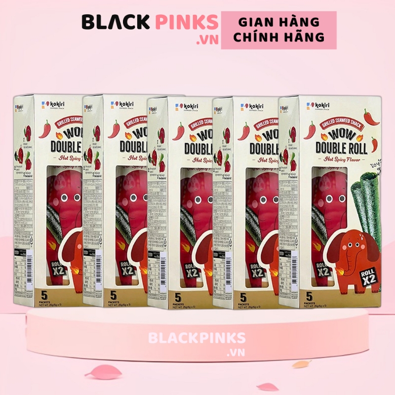 Combo 5 gói snack rong biển Kokiri con voi vị cay/truyền thống/bơ mật ong 25g