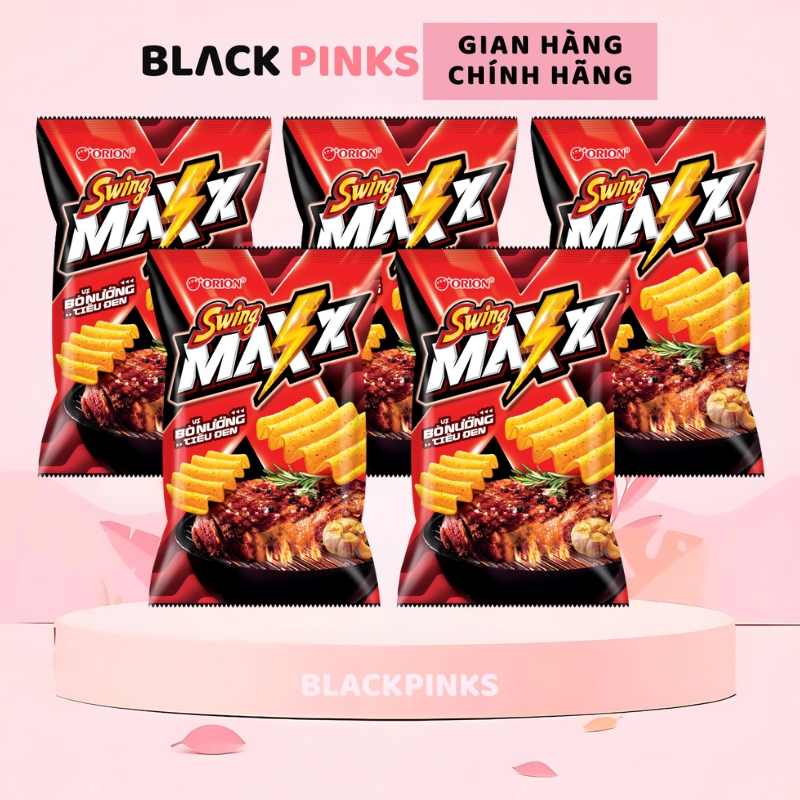 Combo 5 gói snack khoai tây Swing vị bít tết, gà Teriyaki, phô mai, bò nướng 32/60/108g