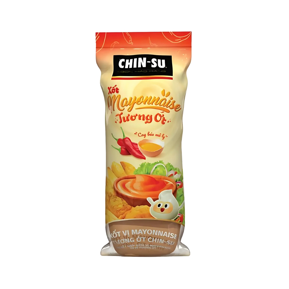 Thùng 24 chai xốt mayonaise Chin-su vị nguyên bản/tương cà/tương ớt 120g/250g