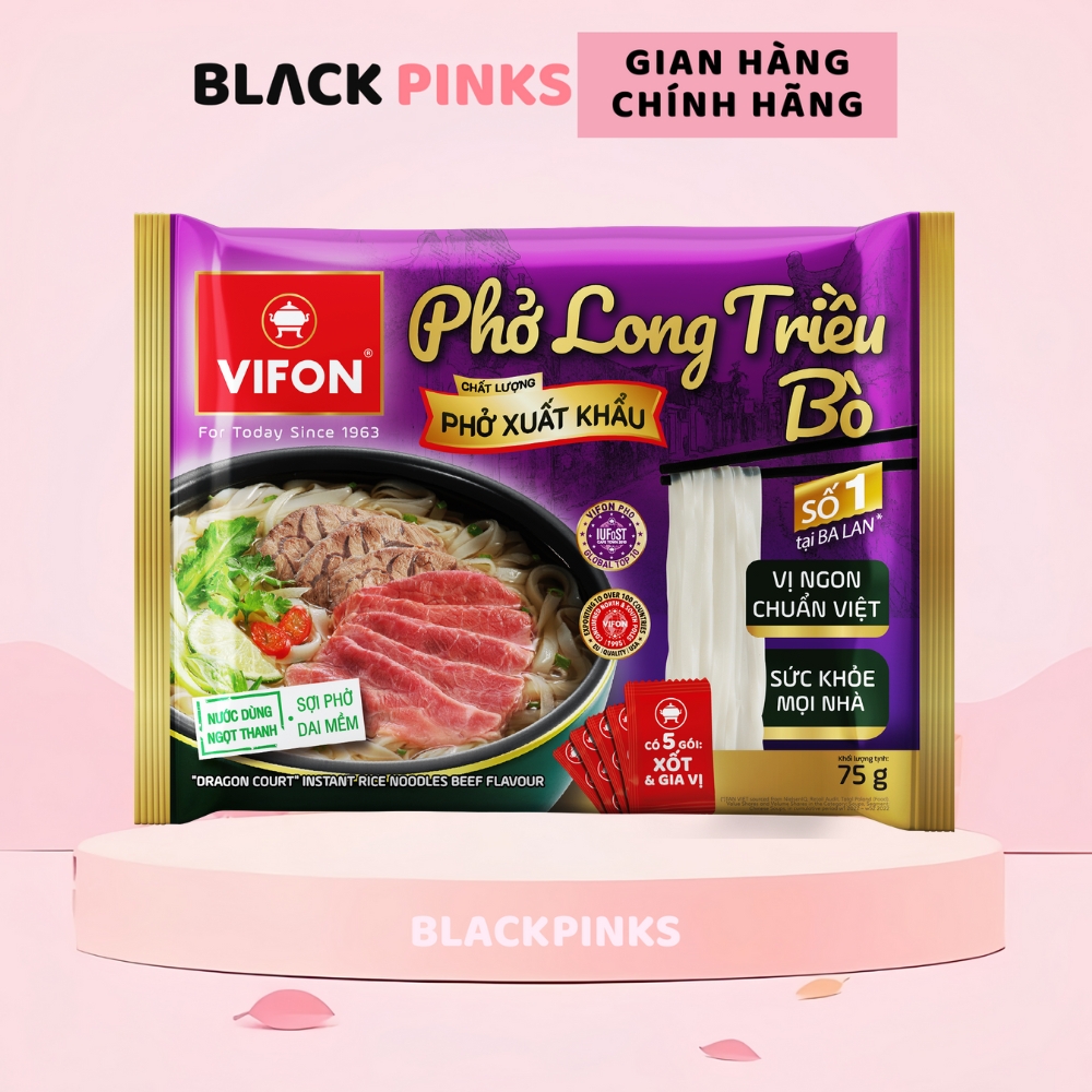 Thùng 24 gói phở gà/bò Long Triều Vifon 75g
