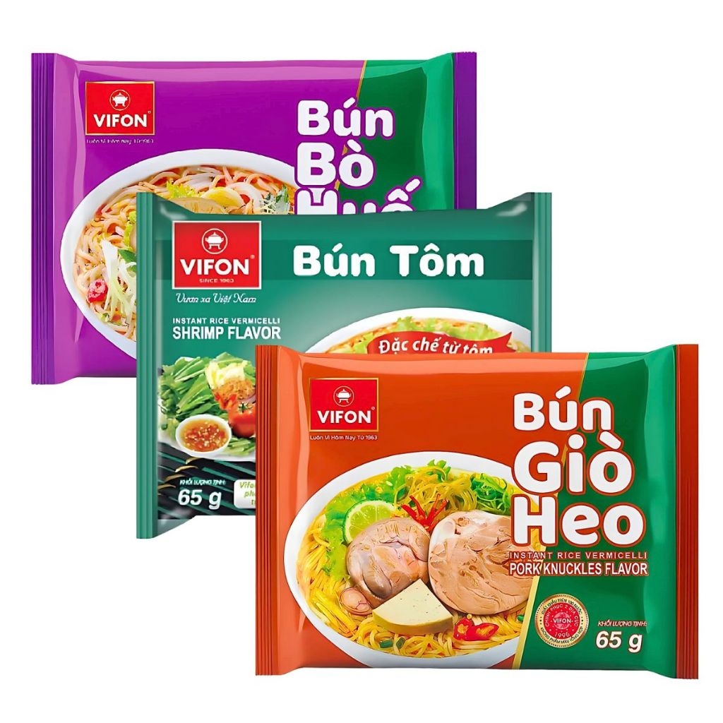 Bún bò Huế/tôm/riêu cua/giò heo Vifon gói 65g