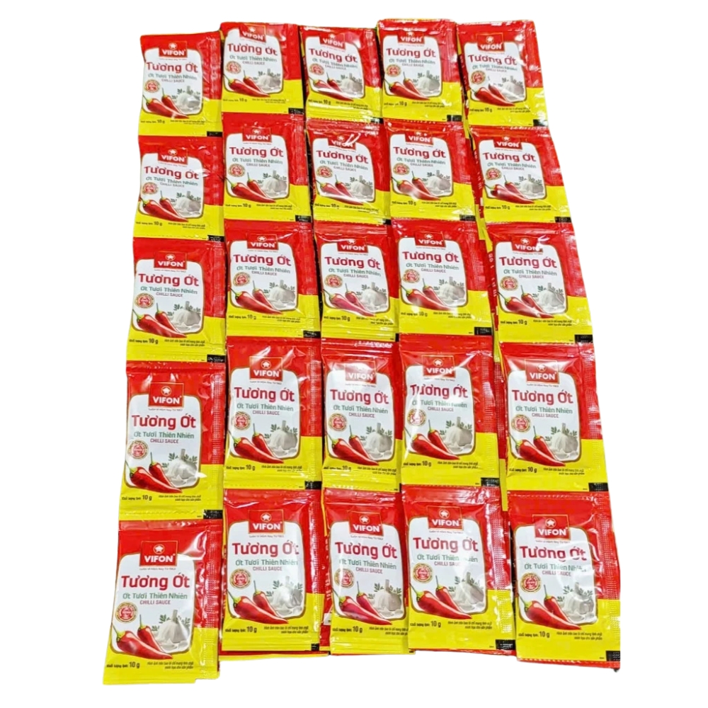 Thùng 100 dây 10 gói tương ớt Vifon gói 10g