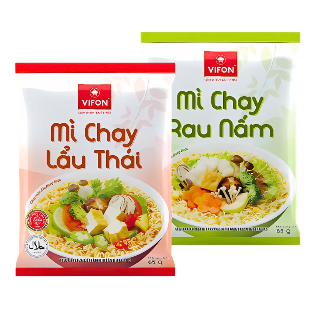 Mì chay Vifon vị rau nấm/lẩu thái gói 65g