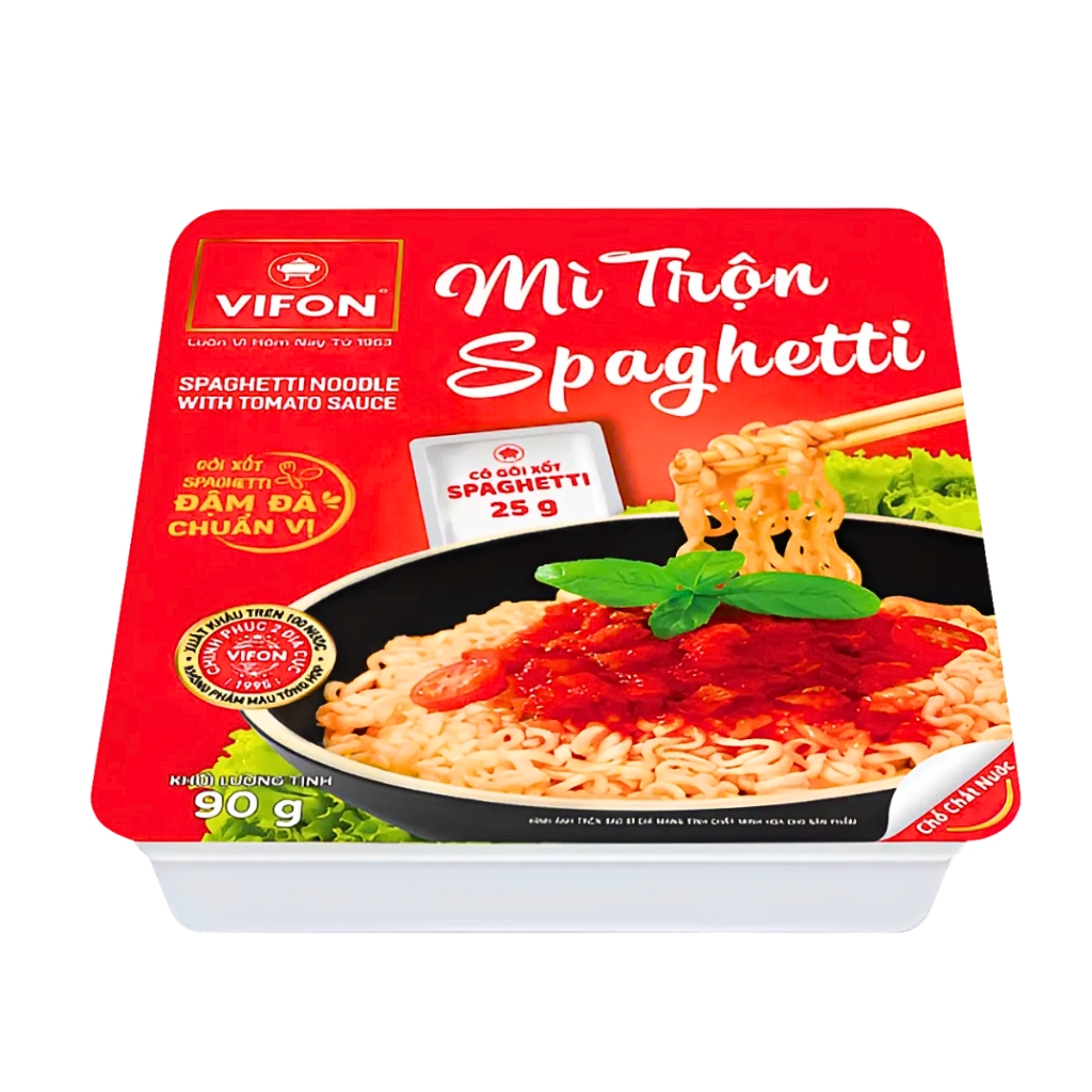 Mì xào hải sản/spaghetty/bò sa tế/tương đen Vifon khay 90g