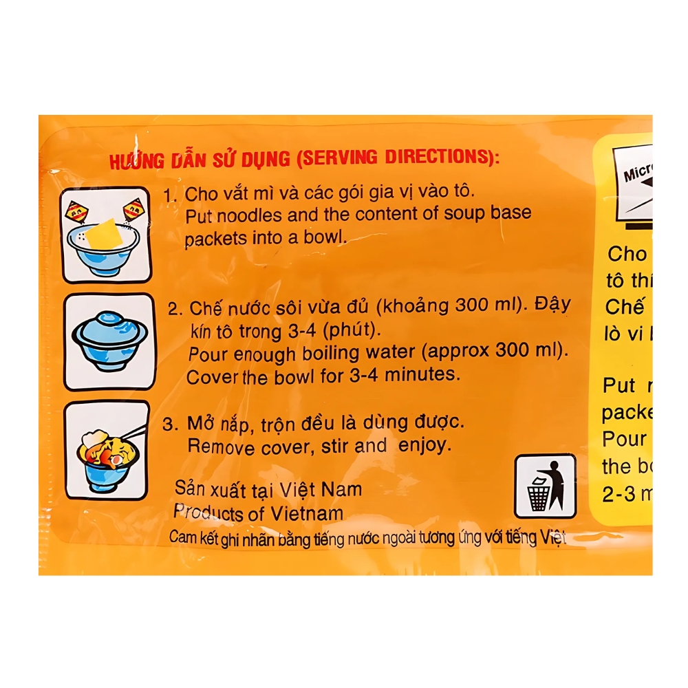 Lốc 5 gói mì Miliket thập cẩm 70g