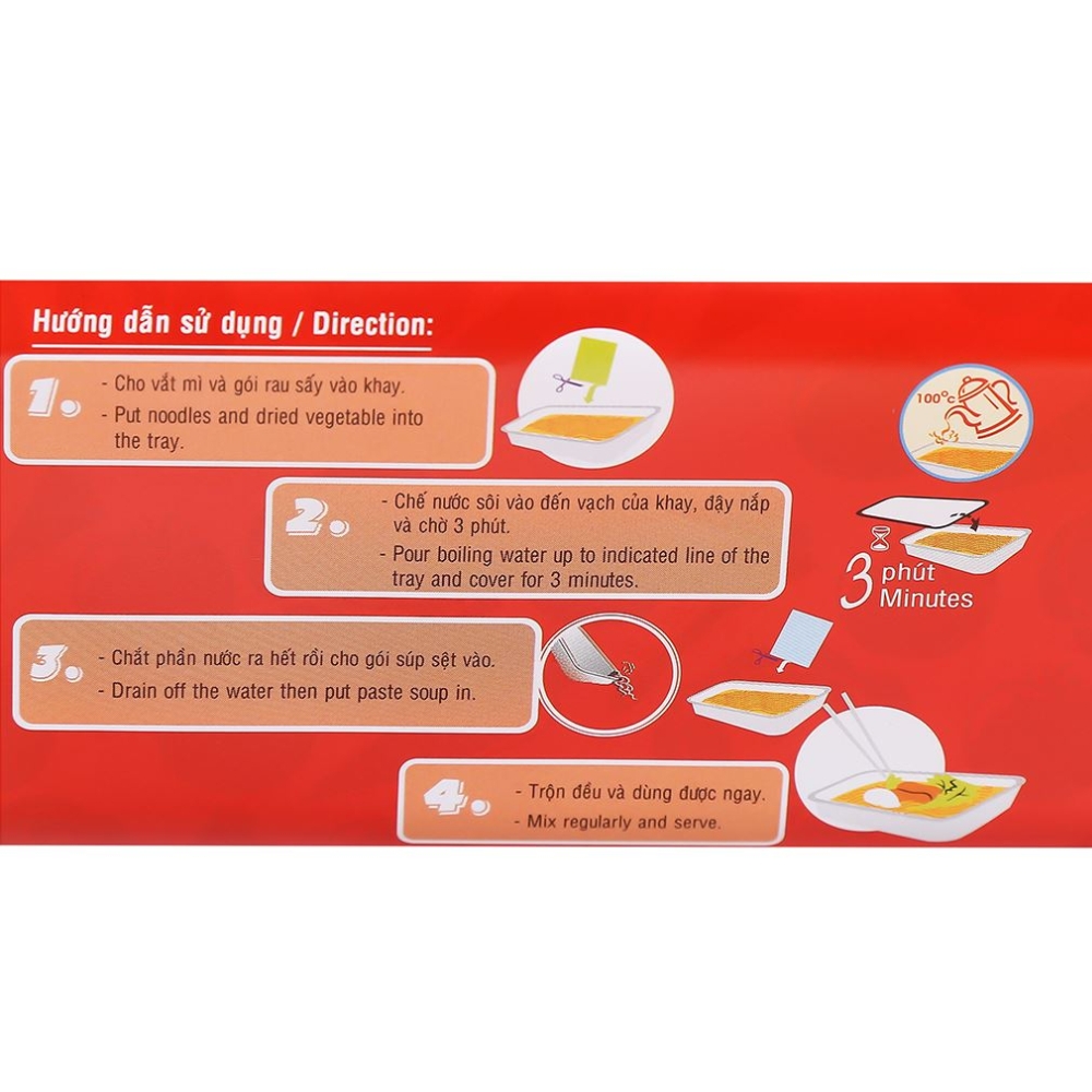 Thùng 18 tô mì xào Táo Quân thịt bằm xốt cà chua/thập cẩm tô 85g