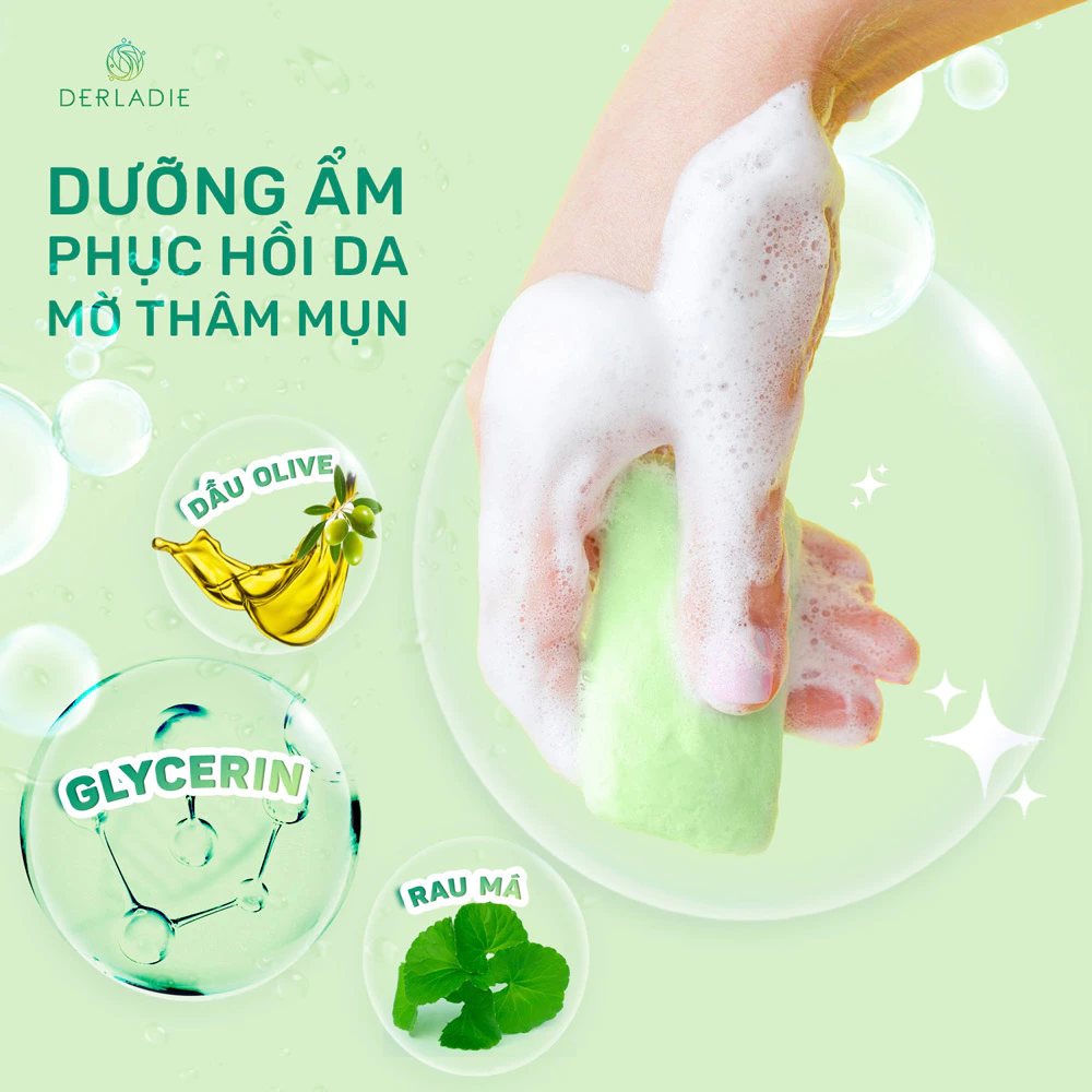 Xà phòng Derladie làm sạch và giảm mụn cơ thể 50g