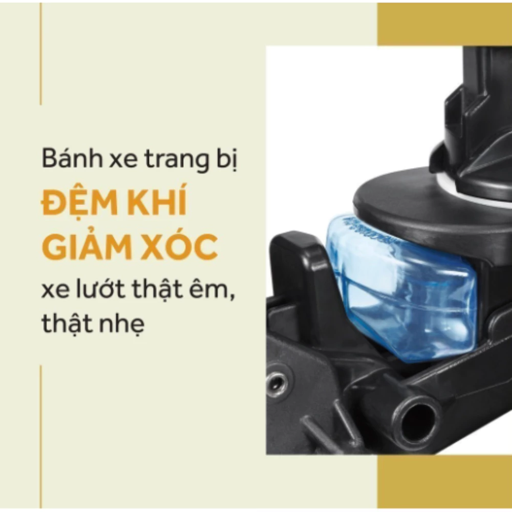 Xe đẩy Combi CrossGo 4 bánh quay tự động - Đen cam/xanh blue/kẻ ghi