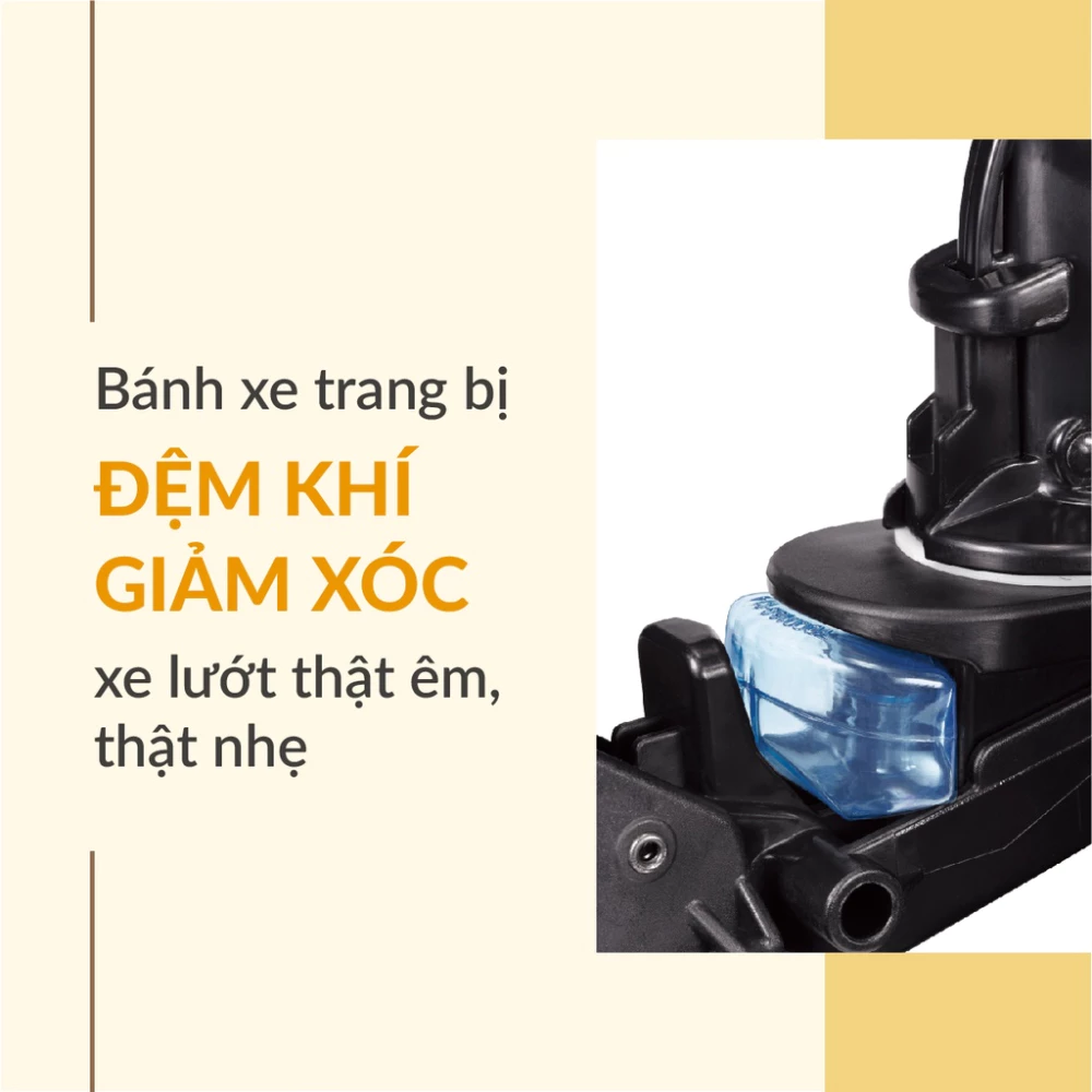Xe đẩy Combi Sugocal Compact 4 bánh quay tự động màu đỏ/xanh navy