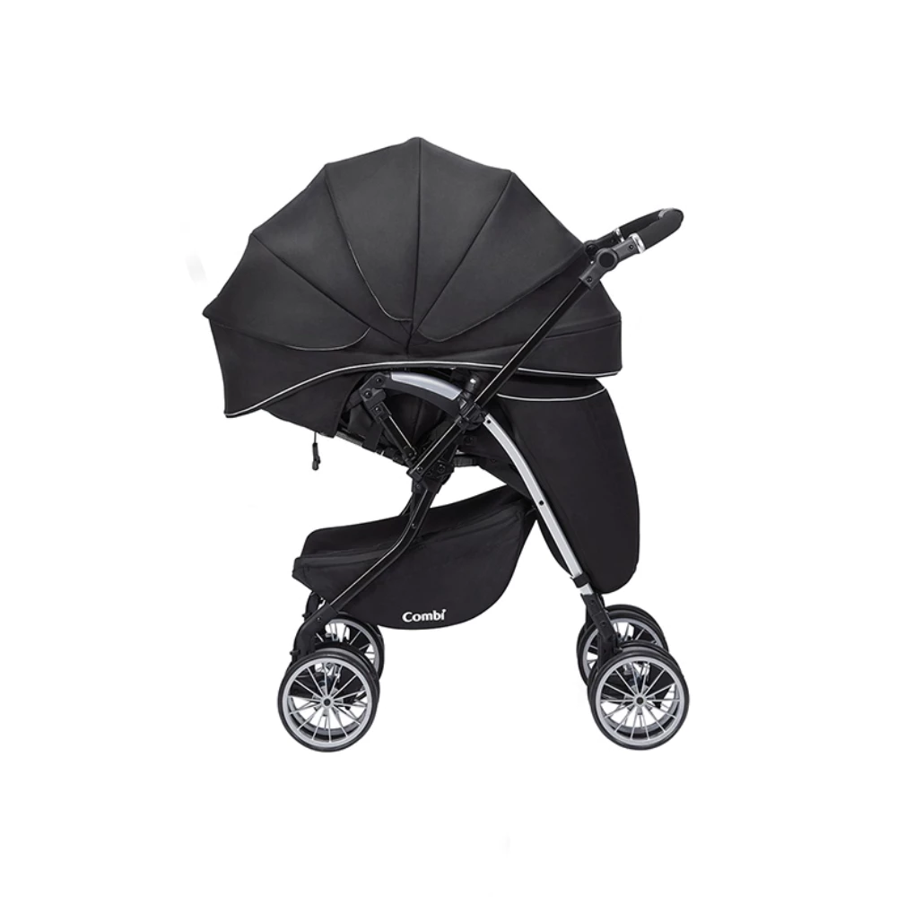 Xe đẩy Combi Umbretta 4 bánh quay tự động Premium New black