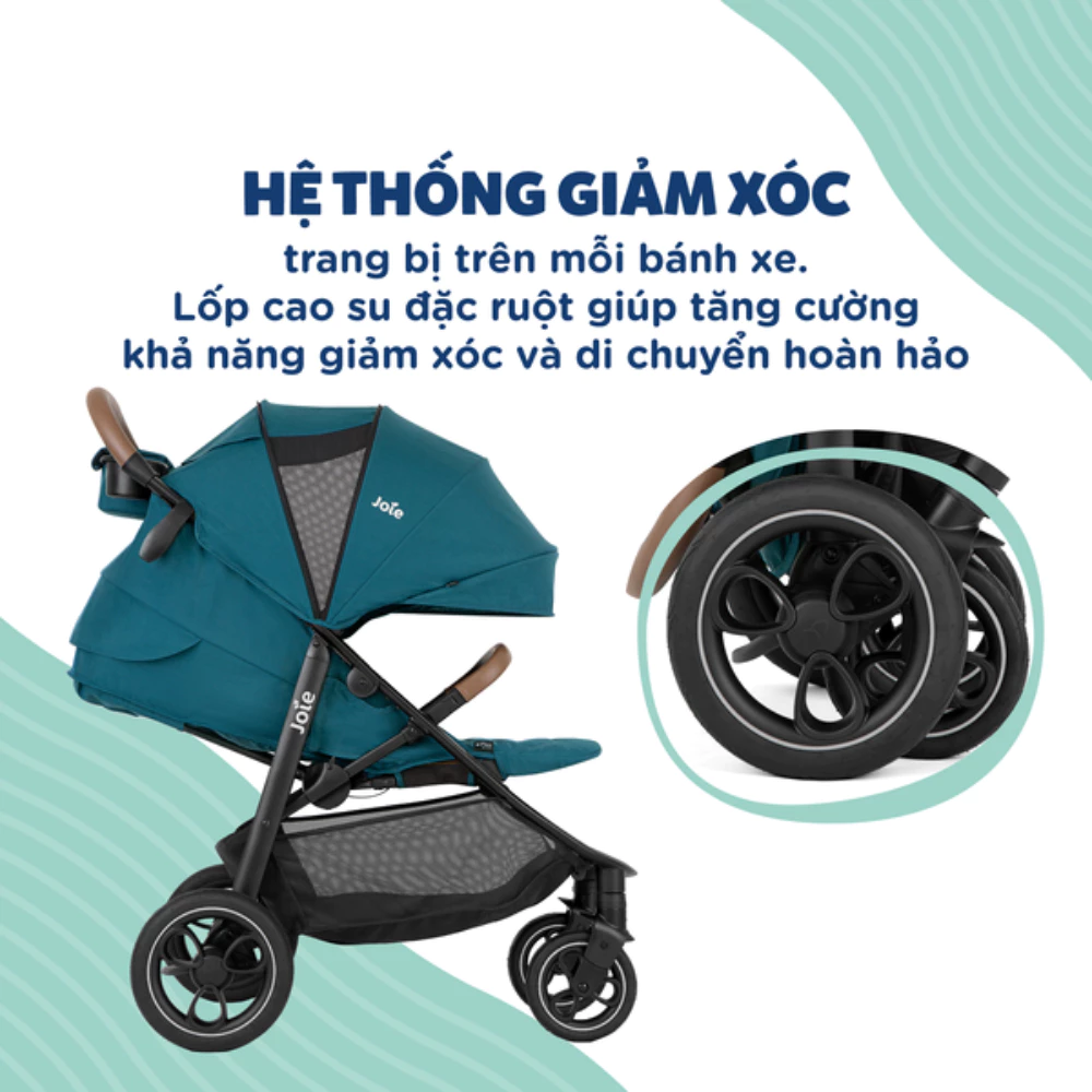 Xe đẩy trẻ em Joie Litetrax Pro W/ RC Shale/ Pebble/ Peacock