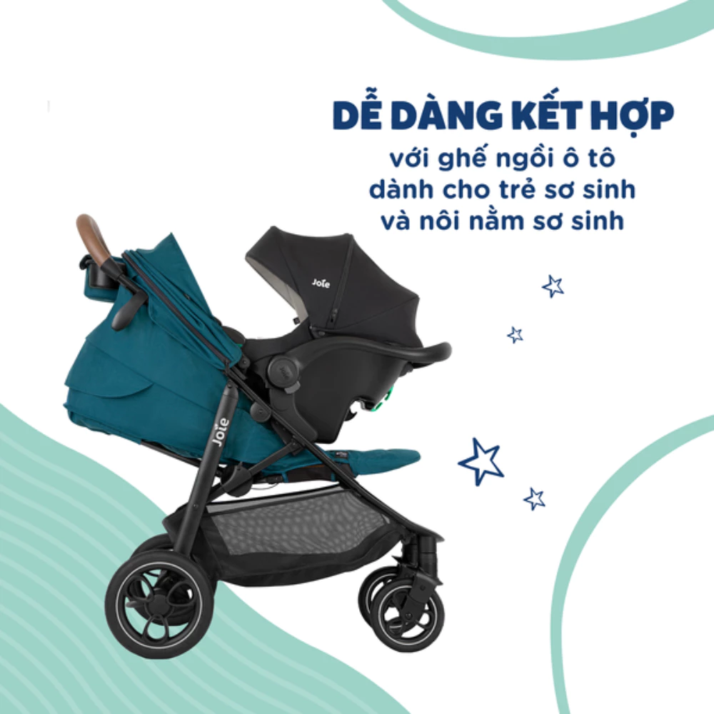Xe đẩy trẻ em Joie Litetrax Pro W/ RC Shale/ Pebble/ Peacock