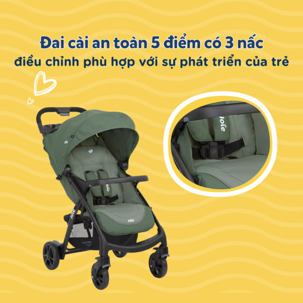 Xe đẩy trẻ em Joie Muze LX W/ FM Coal /Laurel