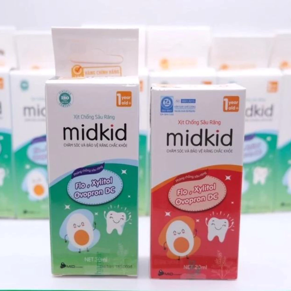 Xịt chống sâu răng Midkid hương táo 20ml và 30ml