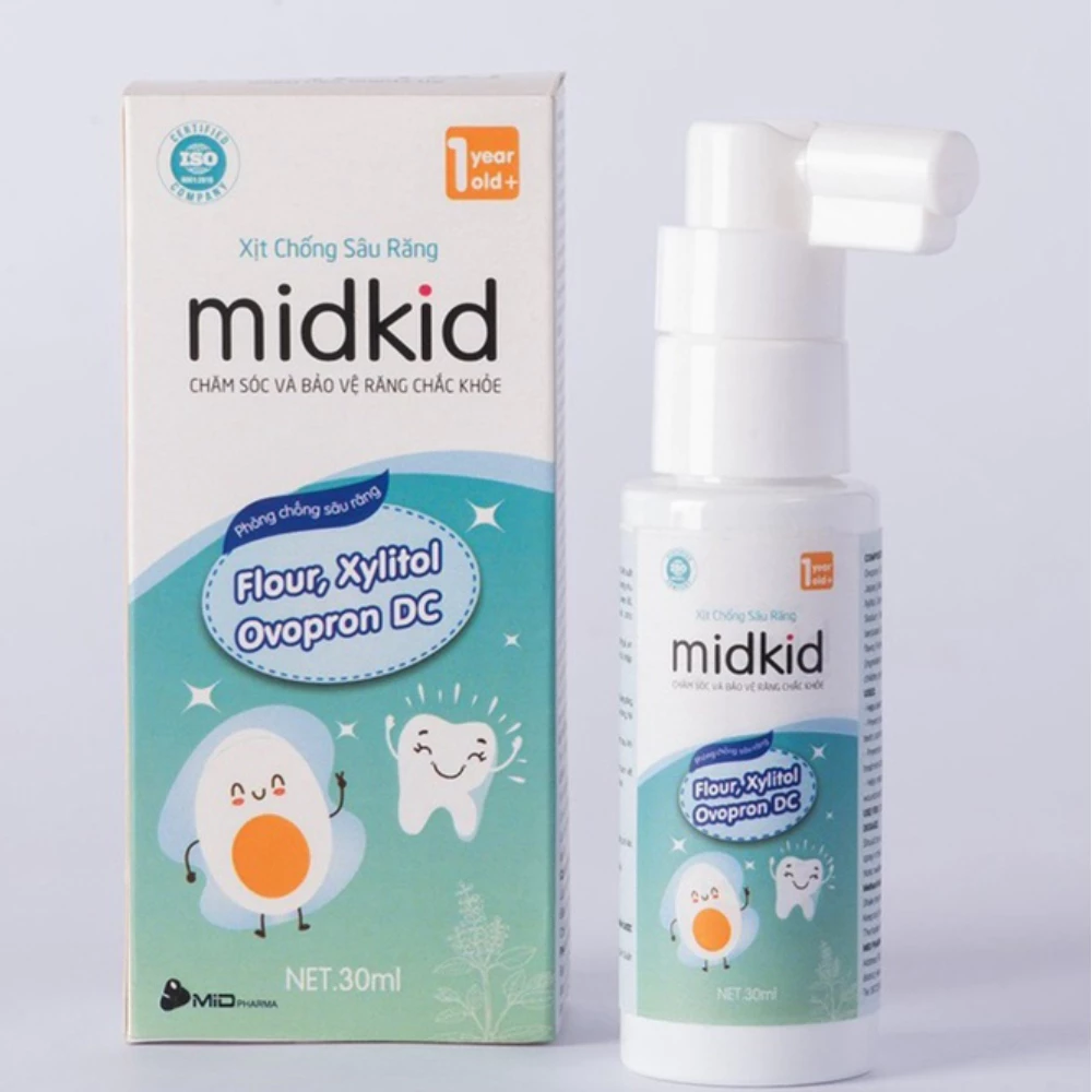 Xịt chống sâu răng Midkid hương táo 20ml và 30ml