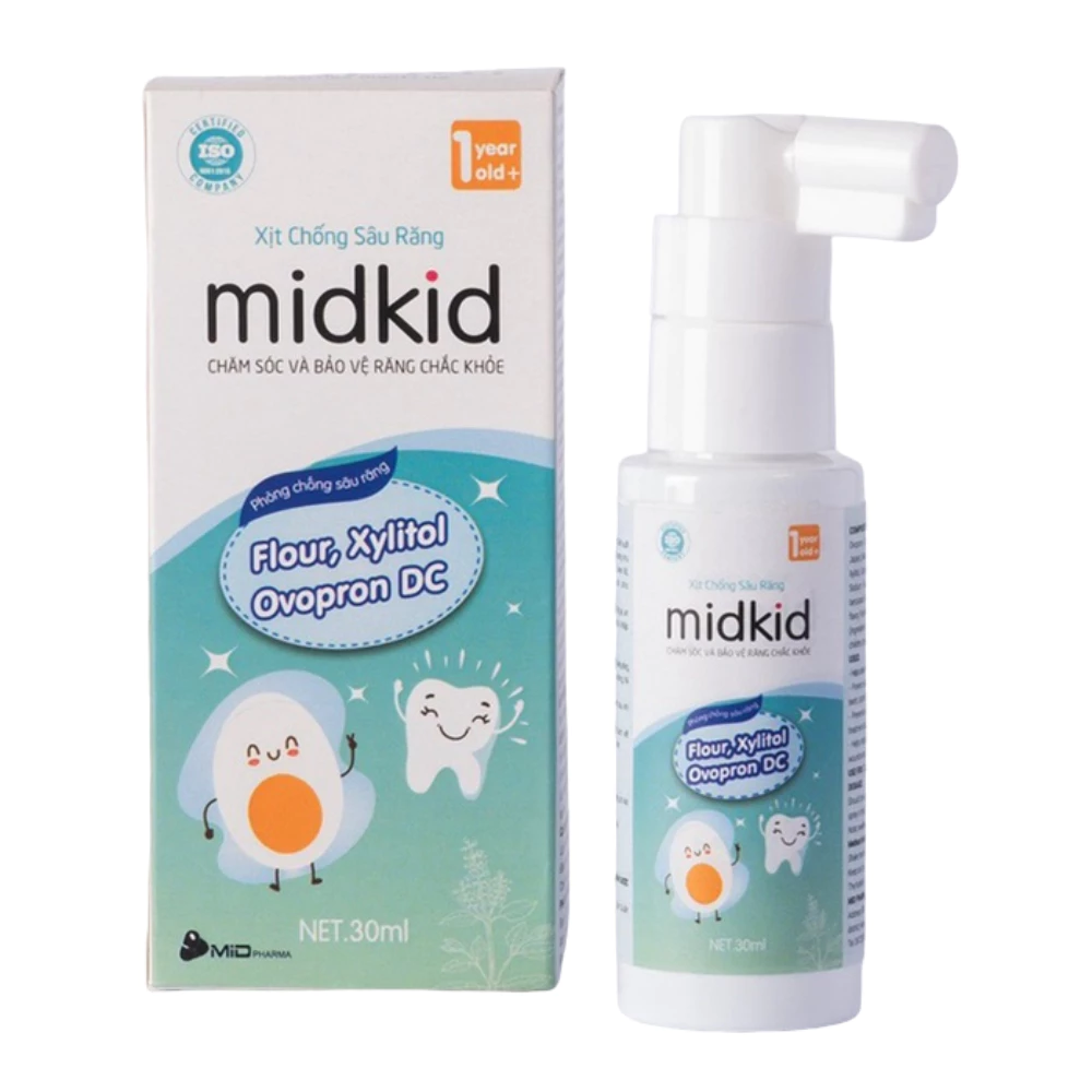 Xịt chống sâu răng Midkid hương táo 20ml và 30ml