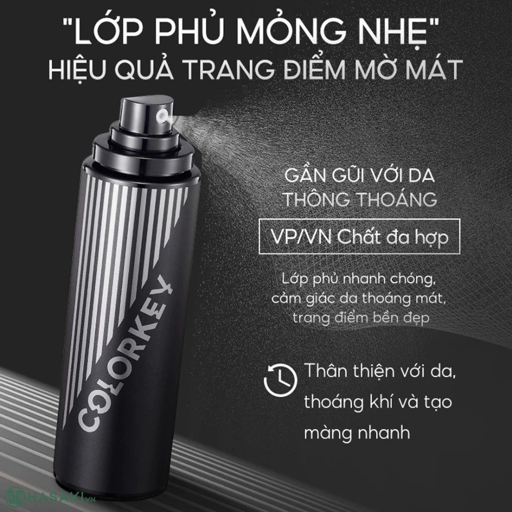 Xịt cố định lớp trang điểm Colorkey nam châm đen 100ml