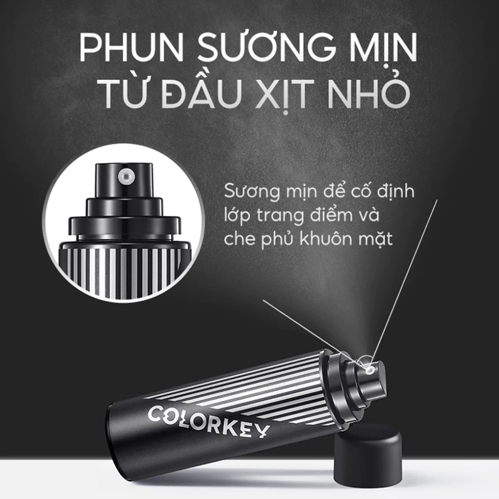 Xịt cố định lớp trang điểm Colorkey nam châm đen 100ml