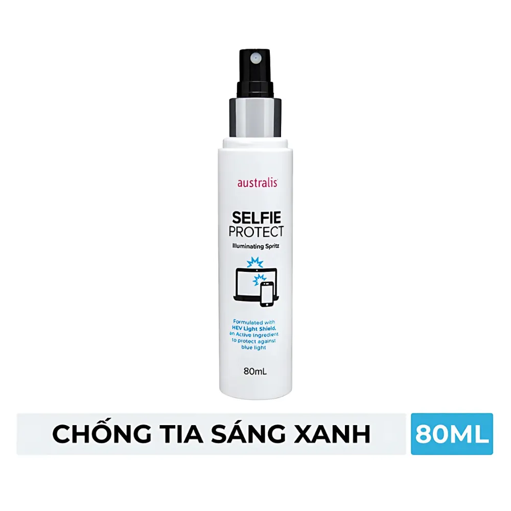 Xịt khóa makeup Australis chống tia sáng xanh 80ml