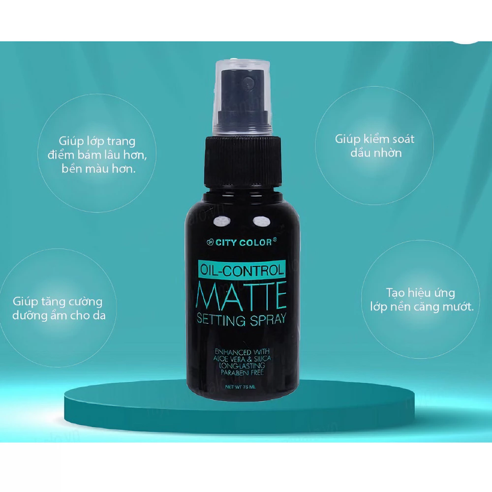 Xịt khoá makeup City Color kiểm soát dầu 75ml
