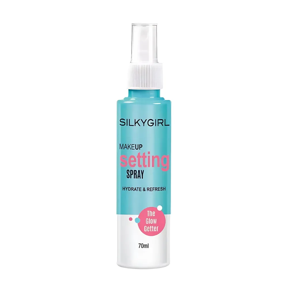 Xịt khóa makeup Silkygirl Hydrate & Refresh 70ml (xanh)