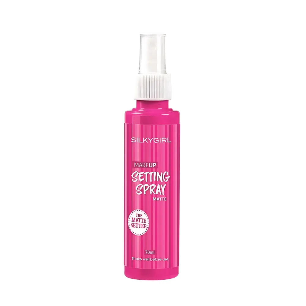 Xịt khóa makeup Silkygirl Matte 70ml (hồng)