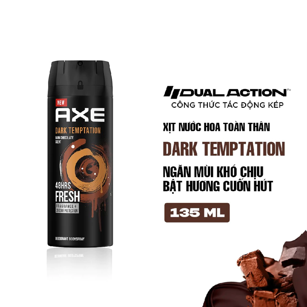 Xịt khử mùi AXE cho nam hương nước hoa Ice Chill/Apollo/Black/Gold Temptation/Dark Temptation 135ml