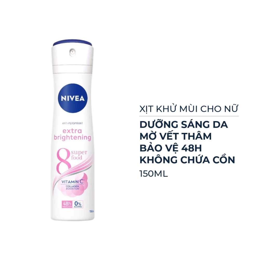 Xịt khử mùi Nivea cho nữ sáng da, mờ vết thâm 150ml