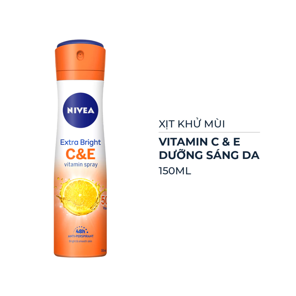 Xịt khử mùi Nivea dưỡng sáng Vitamin C&E 150ml