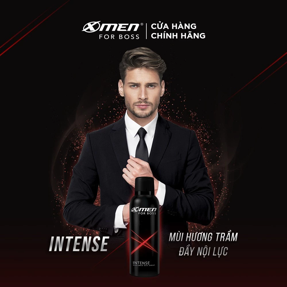 Xịt khử mùi X-Men For Boss Luxury sang trọng tinh tế/Intense hương trầm nội lực/Legend hương tinh tế 150ml