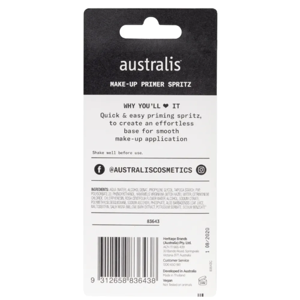 Xịt lót trang điểm Australis 50ml