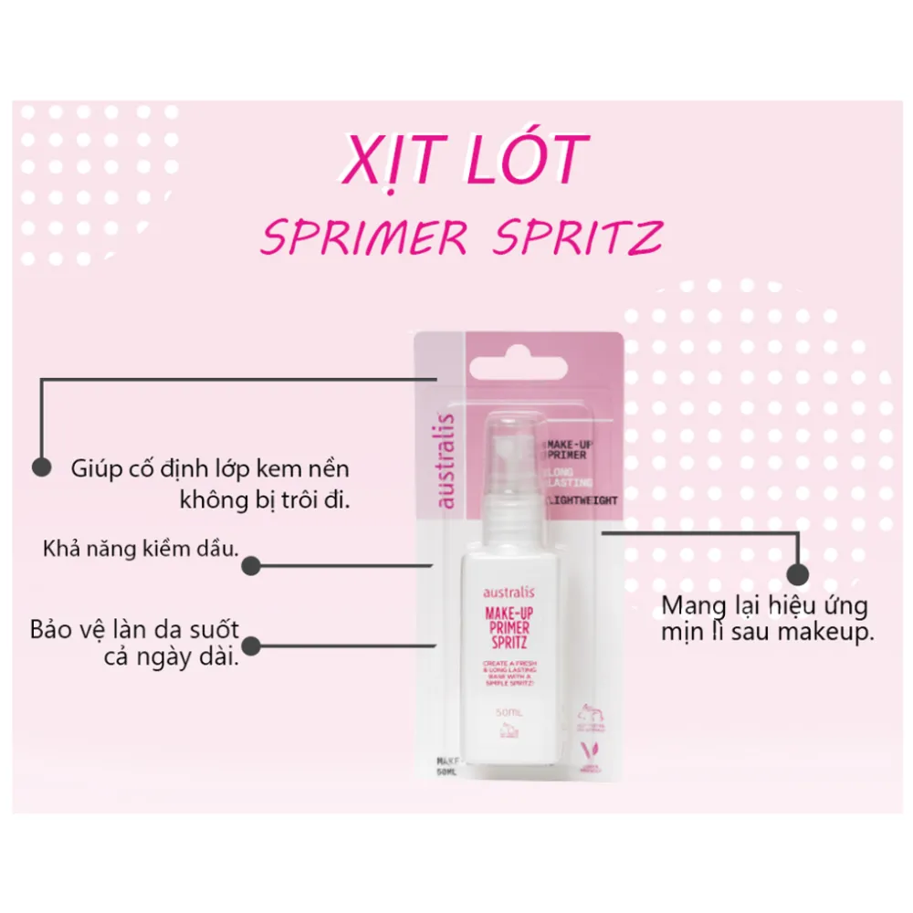Xịt lót trang điểm Australis 50ml