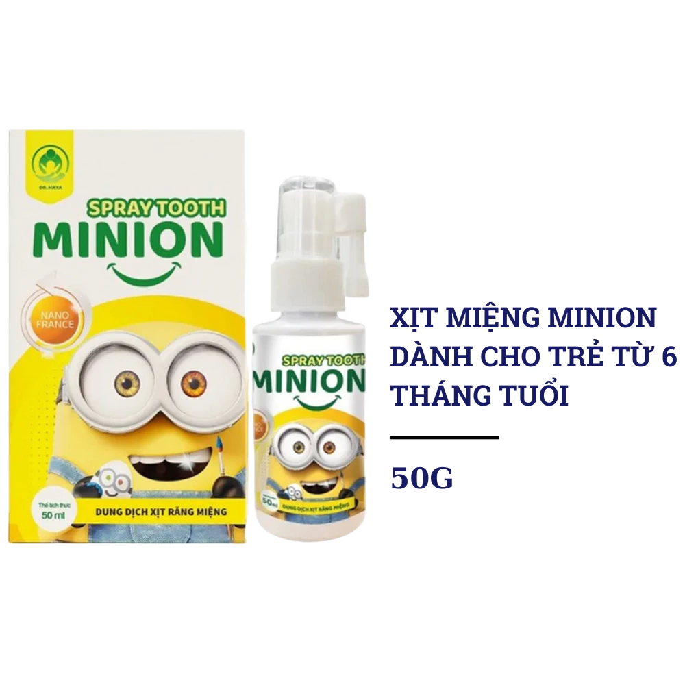 Xịt miệng Minion 50ml cho bé trên 12 tháng tuổi