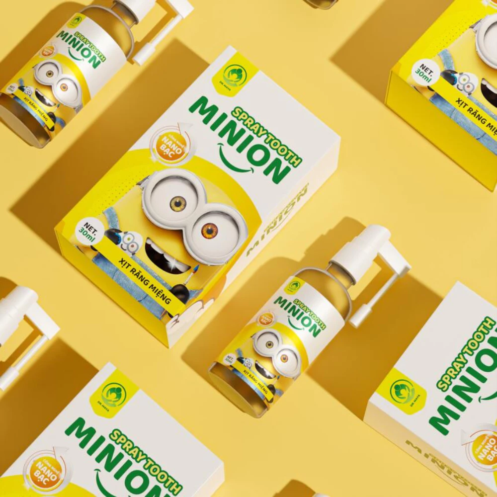 Xịt miệng Minion 50ml cho bé trên 12 tháng tuổi