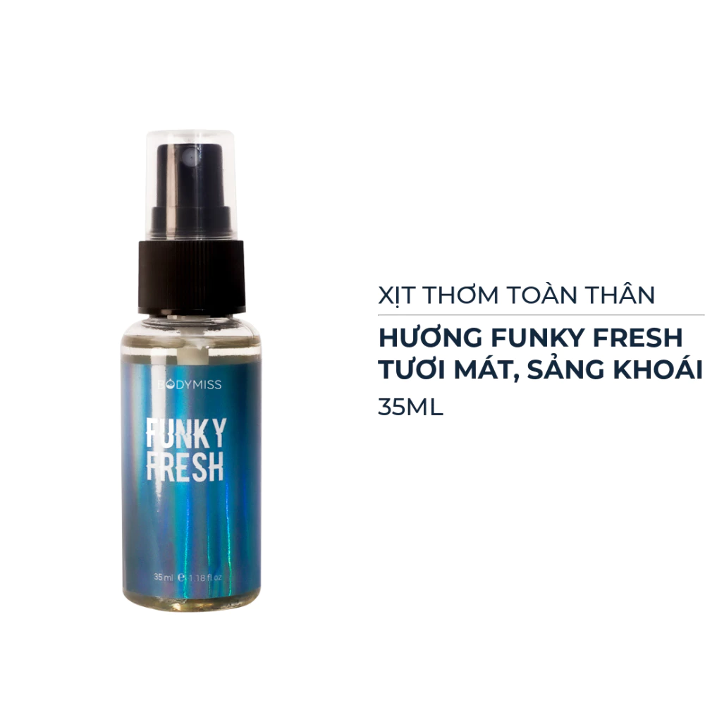Xịt thơm toàn thân Bodymiss hương - Care Free/Money Honey/Funk Fresh/Hide & Seek/Stop & Stare 35ml
