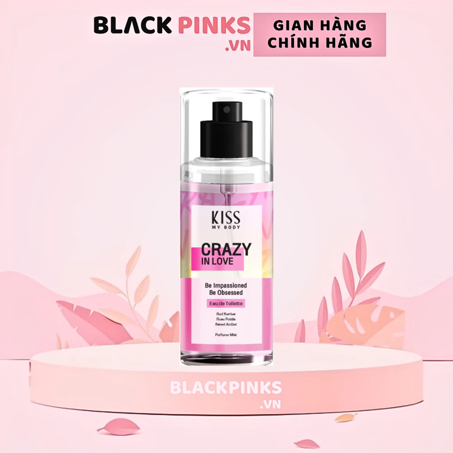 Xịt thơm toàn thân Kiss My Body - Sweet Vanilla Cotton/hương Delight/hương Crazy In Love/Sweetie 88ml
