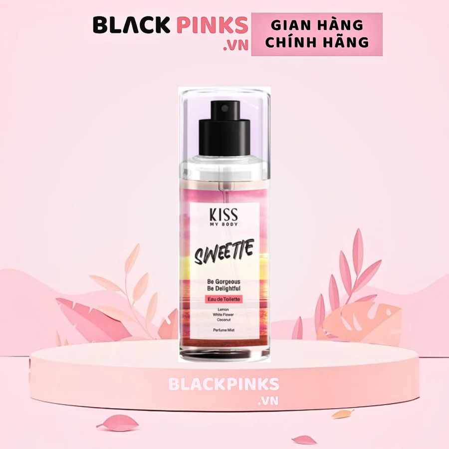 Xịt thơm toàn thân Kiss My Body - Sweet Vanilla Cotton/hương Delight/hương Crazy In Love/Sweetie 88ml
