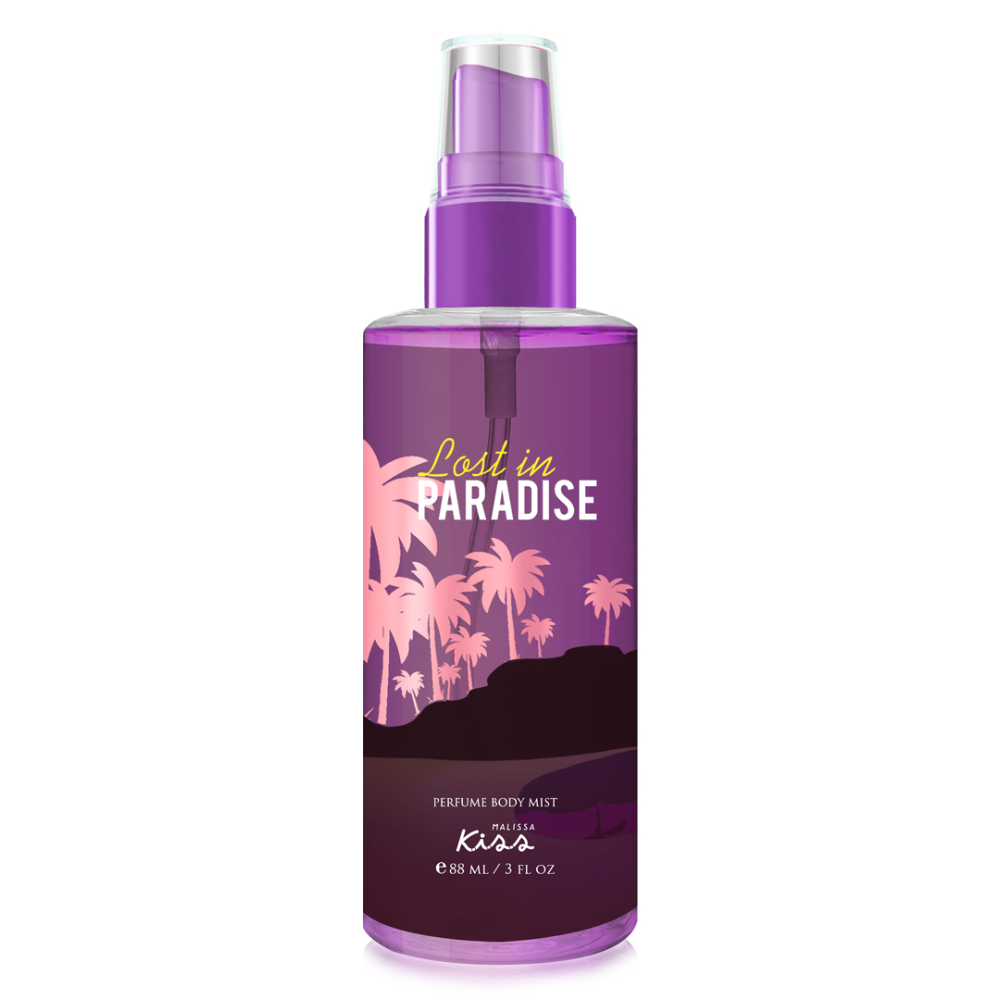 Xịt thơm toàn thân Malissa Kiss - hương Lost In Paradise/Sweet Vanilla Cotton/hương Crazy In Love 88ml