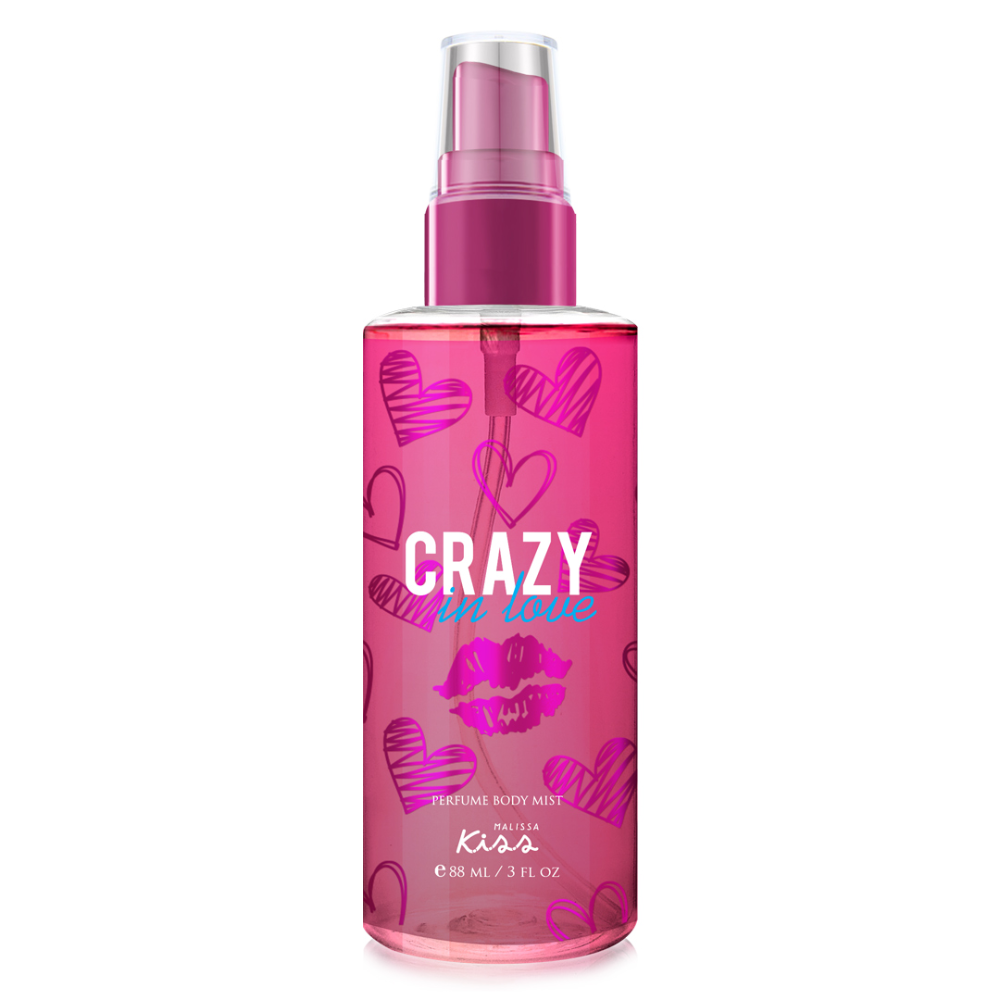 Xịt thơm toàn thân Malissa Kiss - hương Lost In Paradise/Sweet Vanilla Cotton/hương Crazy In Love 88ml