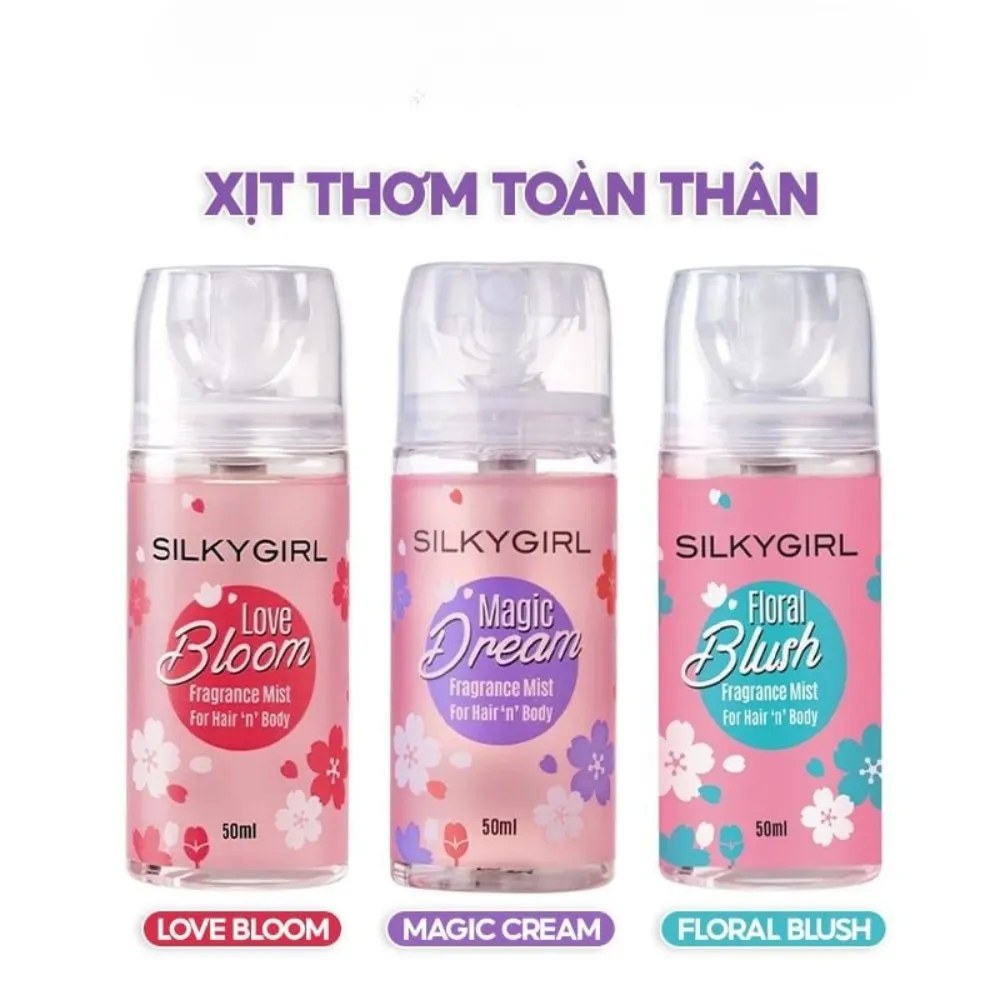 Xịt thơm toàn thân và tóc Silkygirl 50ml