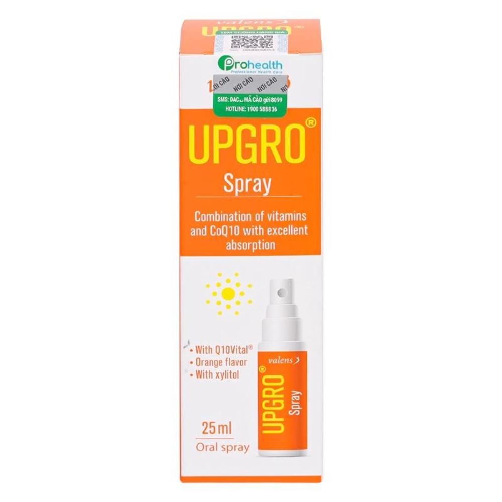 Xịt Valens Upgro Multivitamin hỗ trợ tăng sức đề kháng 25ml cho bé từ 6 tháng tuổi