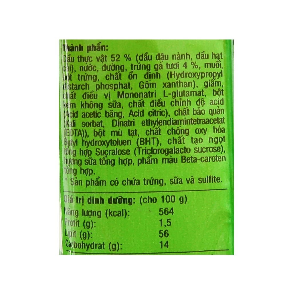 Xốt mayonnaise Ajinomoto Aji-mayo chua béo chai 260g