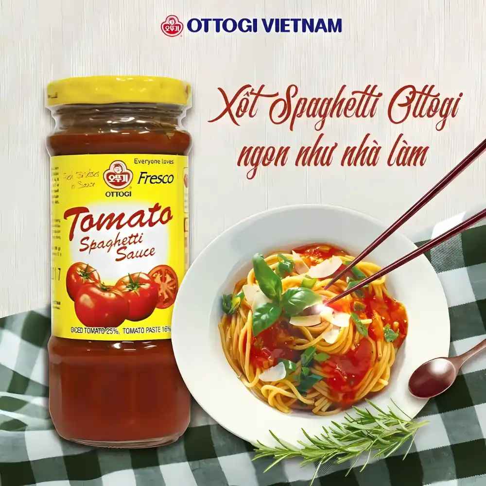 Xốt spaghetti cà chua Ottogi chai 220/400g