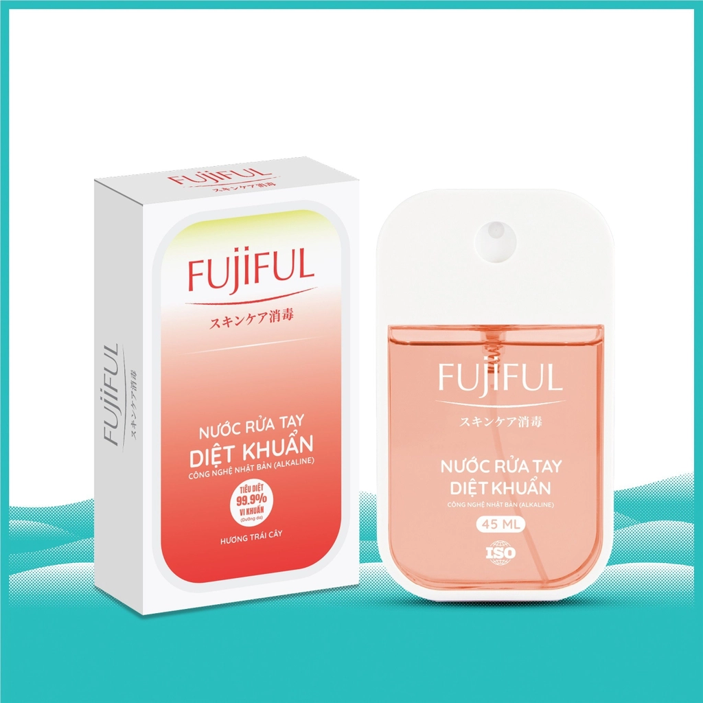 Nước rửa tay diệt khuẩn dưỡng da Fujiful 9 hương 45ml